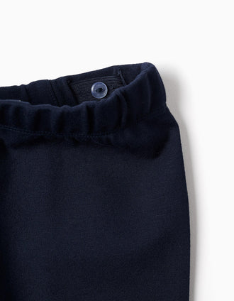 Leggins de campana de punto Roma para niña, azul oscuro