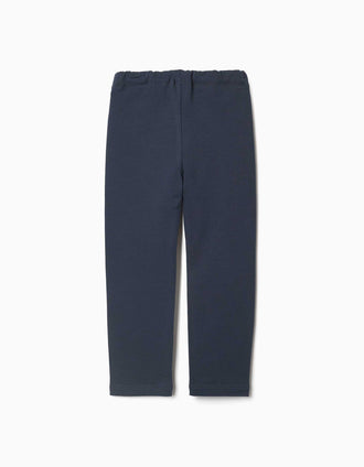 Leggings skinny cardadas para menina, azul-marinho