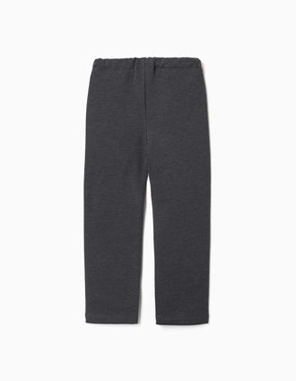 Leggings skinny cardadas para menina, cinza-escuro