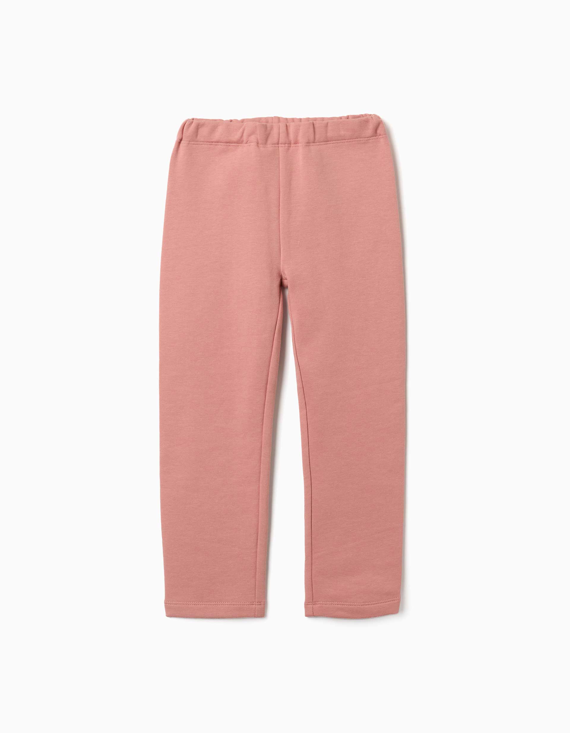 Leggings skinny cardadas para menina, rosa-claro