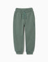 Pantalon de jogging en molleton à poches ZY pour garçon, vert foncé