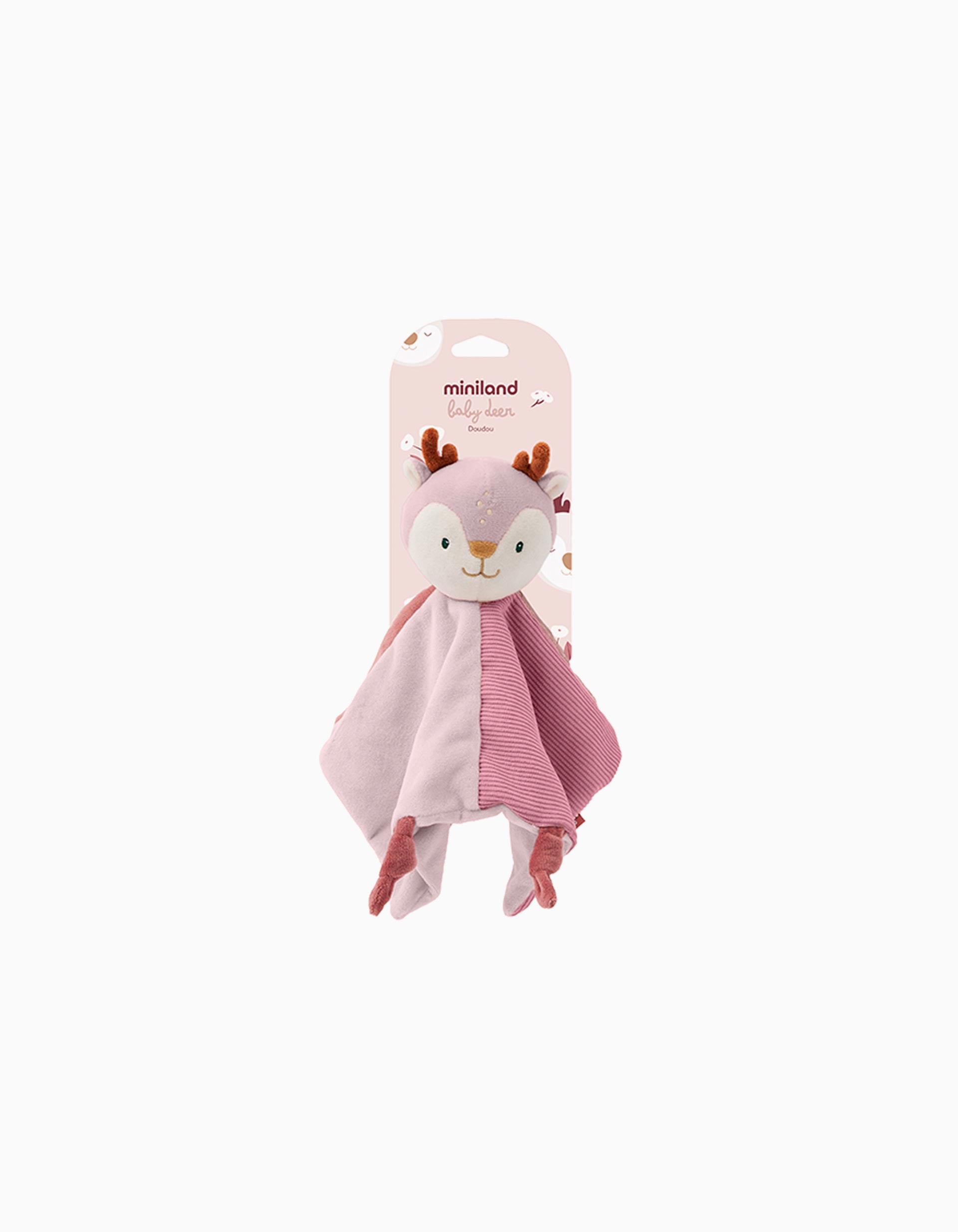 Doudou Baby Deer by Miniland 0M+, Pink