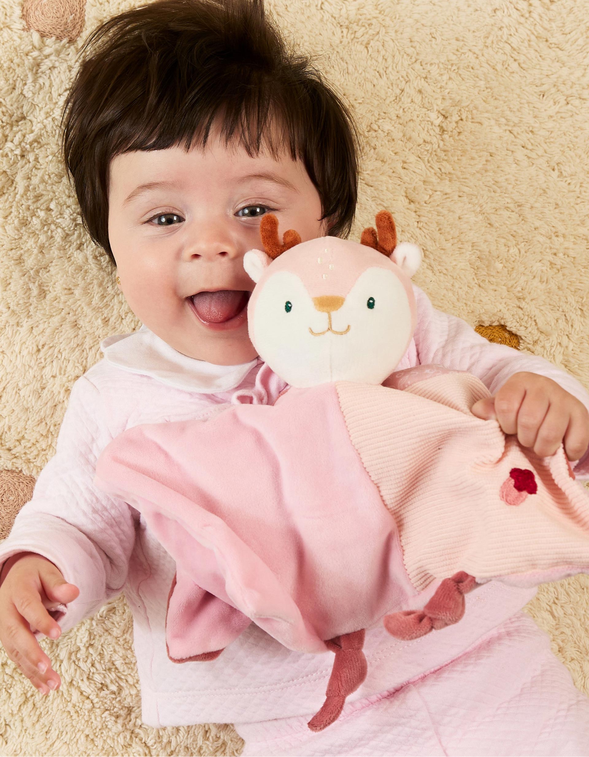 Doudou Baby Deer by Miniland 0M+, Pink