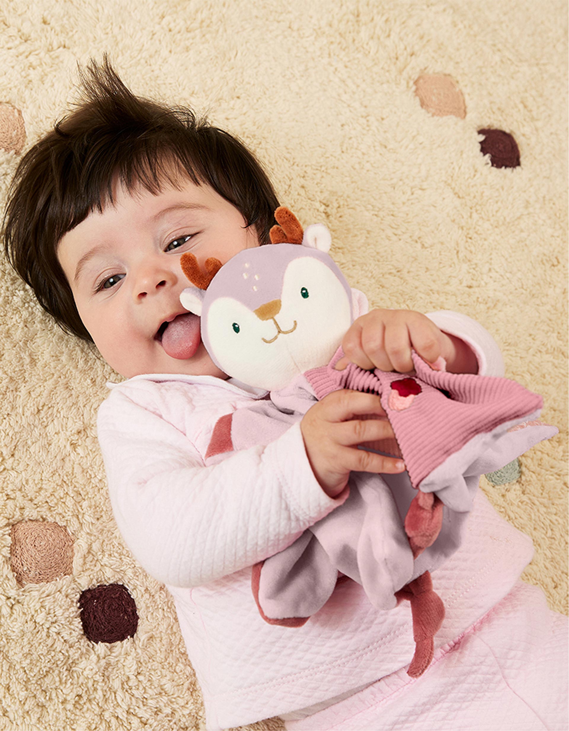 Doudou Baby Deer by Miniland 0M+, Pink