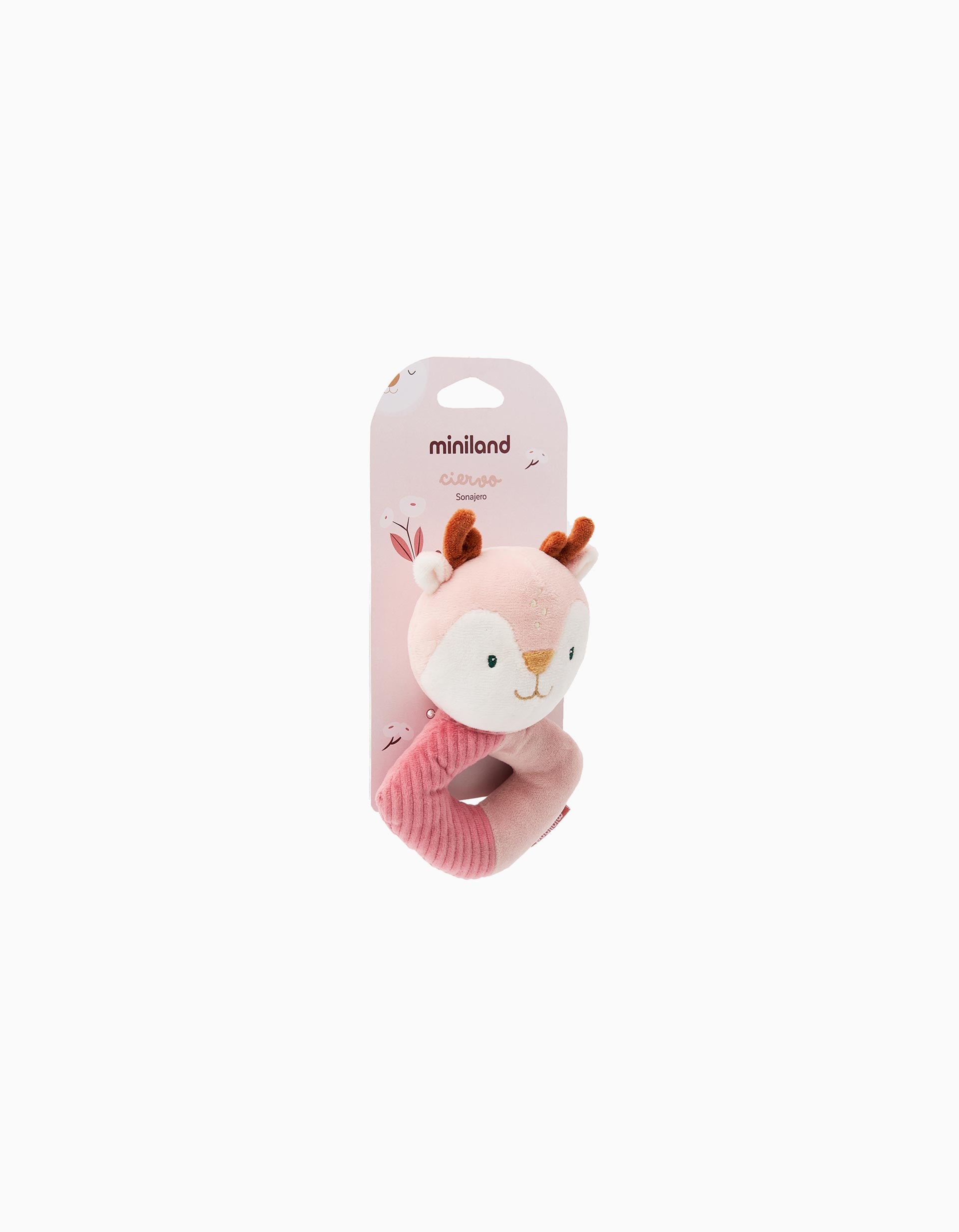 Rattle Baby Deer by Miniland 0M+, Pink