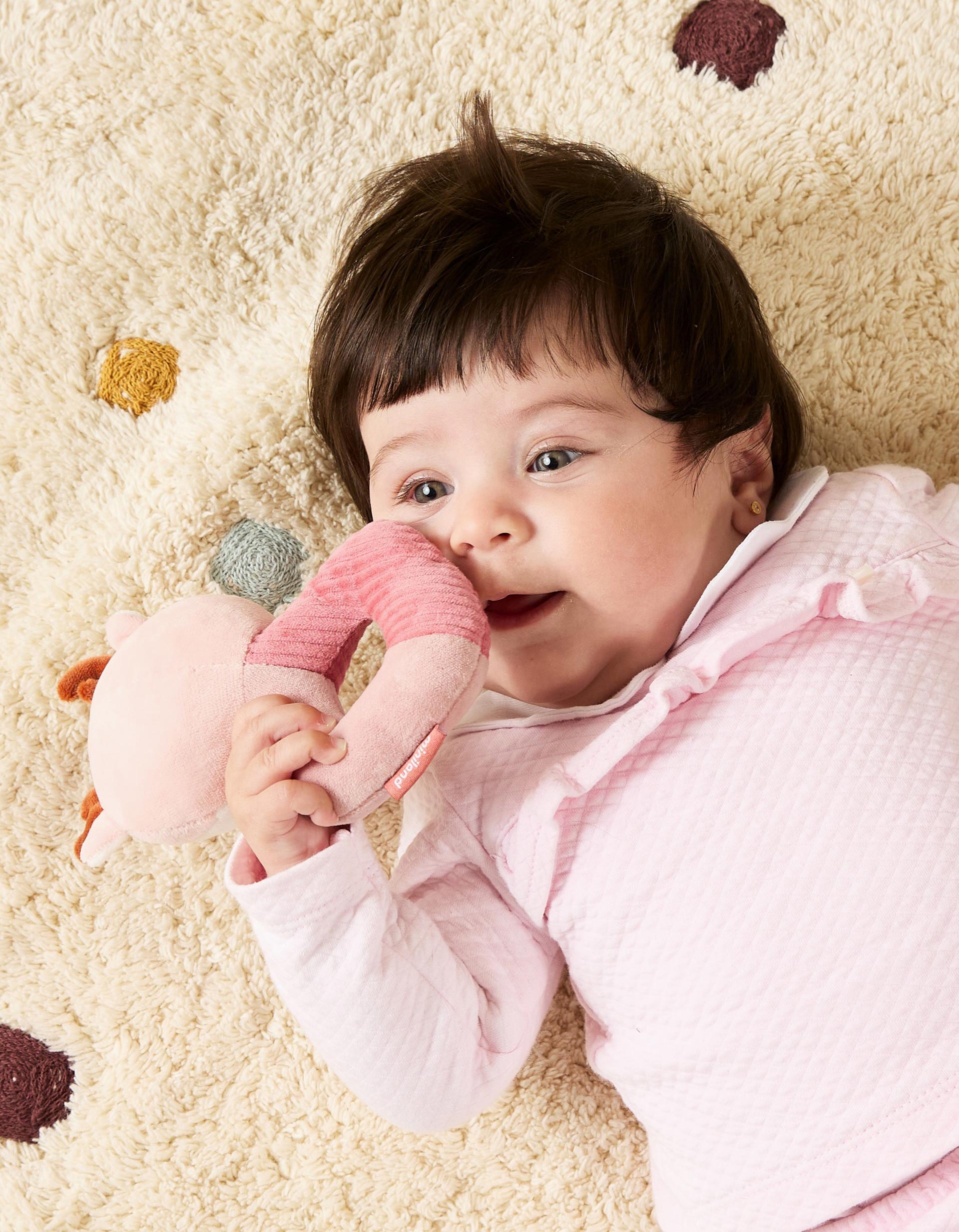 Rattle Baby Deer by Miniland 0M+, Pink