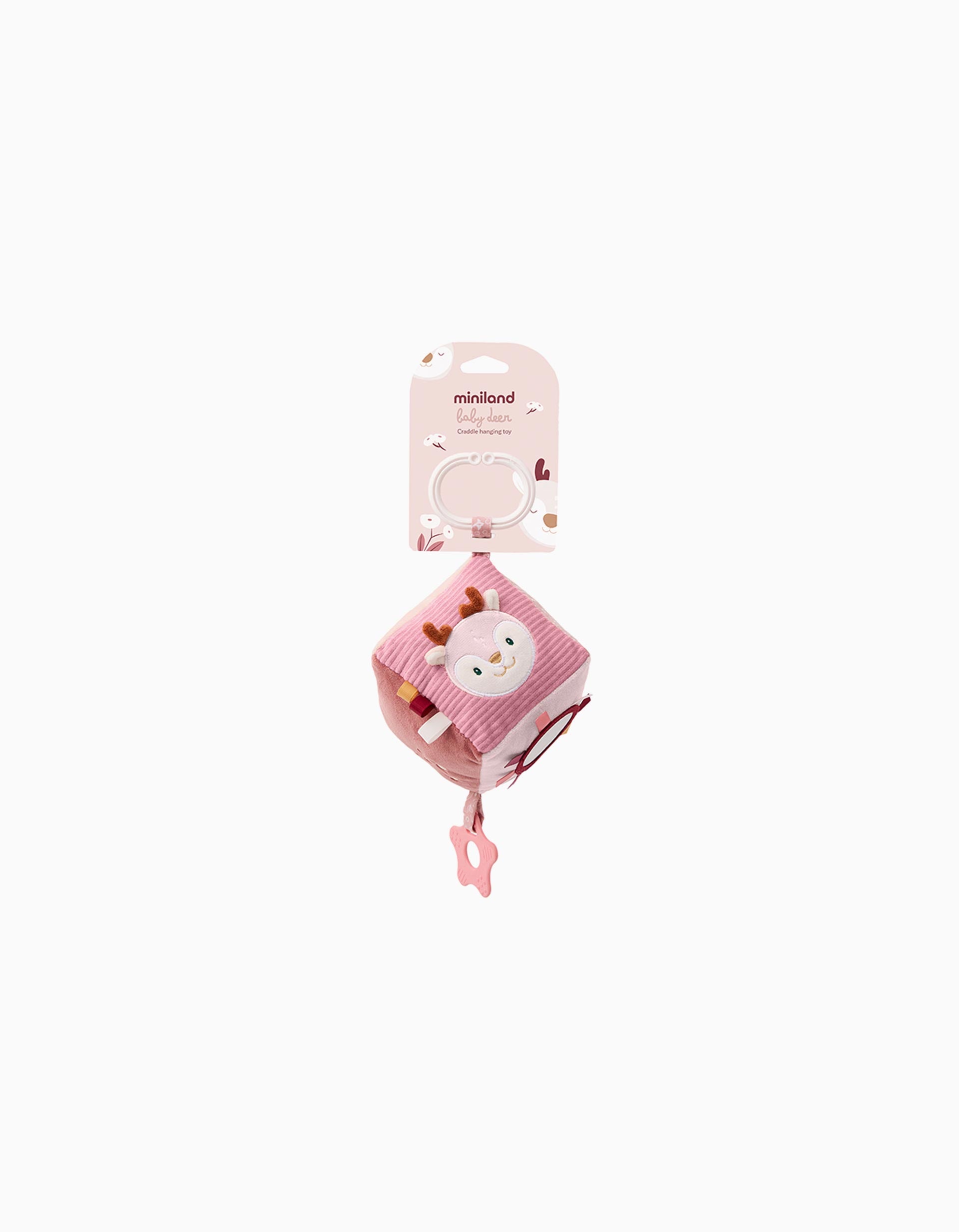Hanging Toy Baby Deer by Miniland 0M+, Pink
