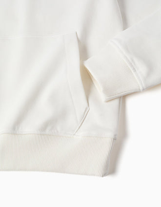 Sweat à capuche et imprimé en relief ZY pour garçon, blanc
