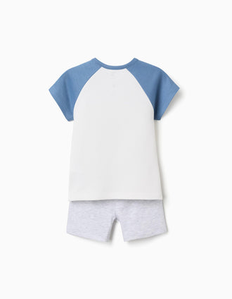 Pijama curto com Mickey & Pluto para recém-nascido e bebé, multicolor