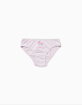 Pack 5 cuecas de algodão com estampados Kuromi para menina, multicolor