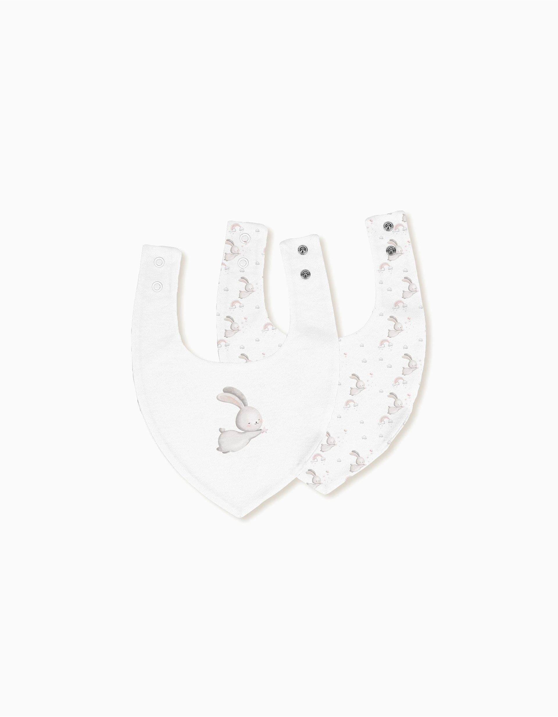 Pack 2 Bamboo Bandanas Star Bunny Interbaby, Pink