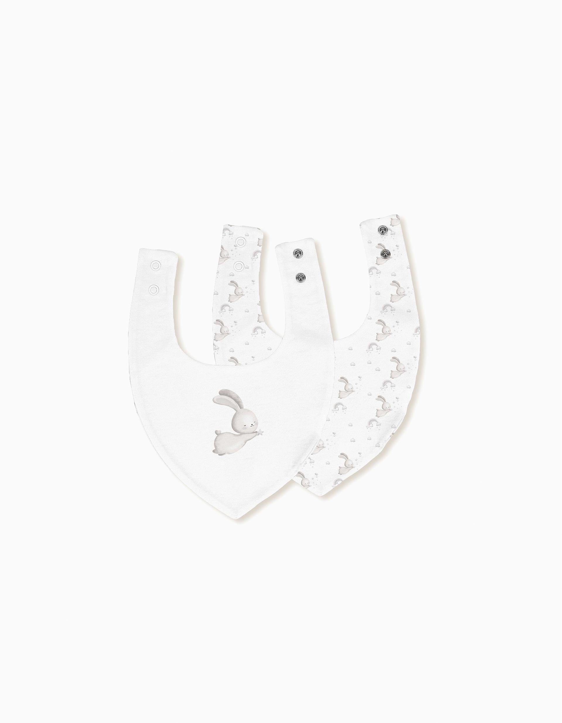 Pack 2 Bamboo Bandanas Star Bunny Interbaby, Grey