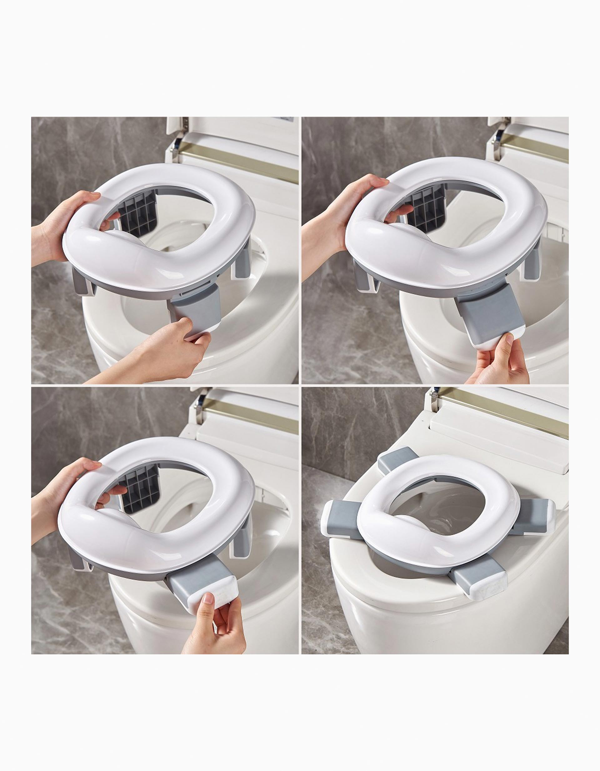 2em1 Bacio e Redutor de Sanita Portátil Interbaby, Cinza