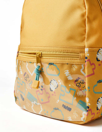 Sac à dos avec imprimé coloré pour bébé garçon, jaune moutarde