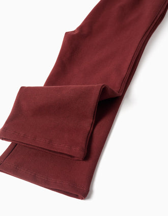 Sweat e calças de algodão para bebé menina, rosa-claro/castanho