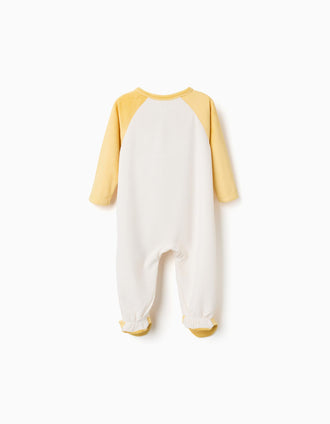 Dors-bien en velours avec Saturne pour nouveau-nés et bébés, beige/jaune