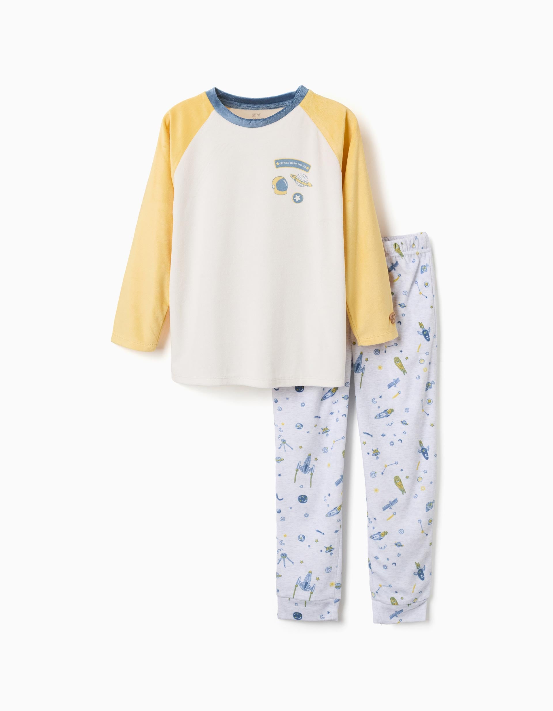 Pyjama en velours avec motif espace pour garçon, multicolore