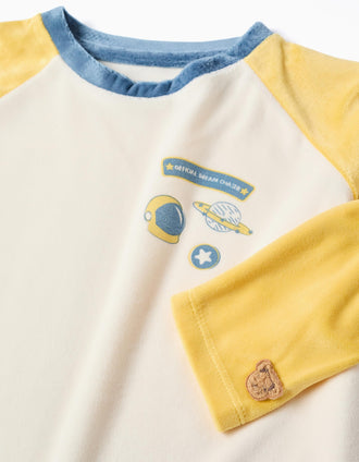 Pyjama en velours avec motif espace pour garçon, multicolore