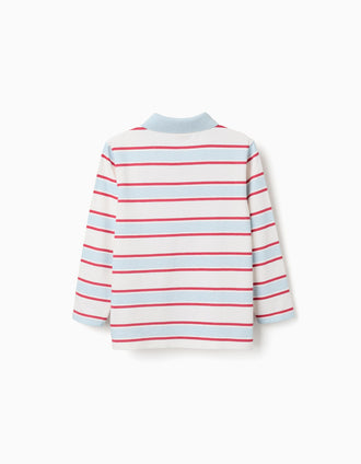 Polo de manga comprida às riscas Spider-Man para menino, multicolor