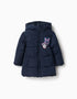 Chaqueta acolchada con capucha Mickey para bebé y niño, azul marino