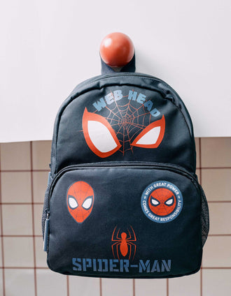 Backpack with Spider-Man prints for babies and boys, dark blue