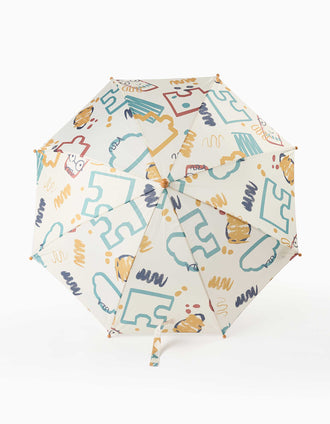 Guarda-chuva automático com estampado colorido para bebé menino, multicolor