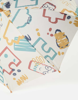 Guarda-chuva automático com estampado colorido para bebé menino, multicolor