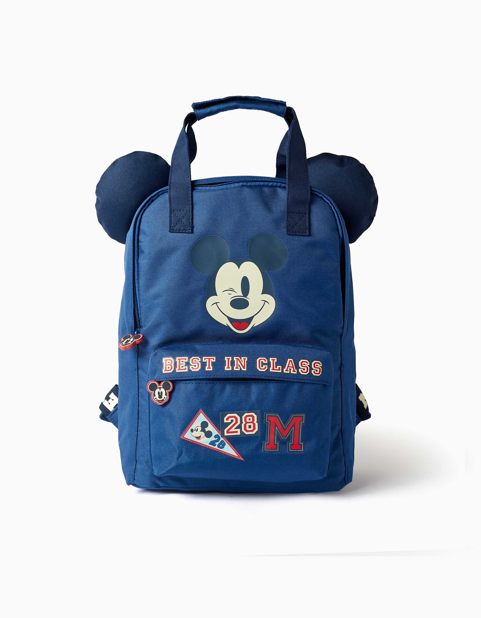 Mochila con estampado y orejas 3D de Mickey para bebé niño, azul oscuro
