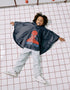 Poncho de pluie à capuche Spider-Man pour bébé et garçon, bleu foncé