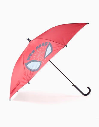 Parapluie automatique avec imprimé Spider-Man pour garçon, rouge