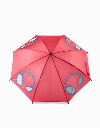 Parapluie automatique avec imprimé Spider-Man pour garçon, rouge