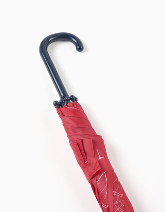 Parapluie automatique avec imprimé Spider-Man pour garçon, rouge
