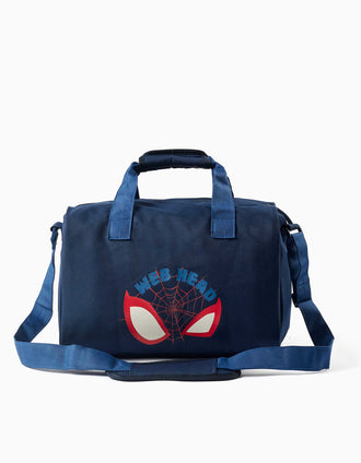 Sac de sport avec imprimés Spider-Man pour garçon, bleu foncé