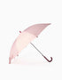Automatic umbrella with floral pattern for girls, light pink