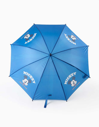 Parapluie automatique à imprimé Mickey pour bébé et garçon, bleu