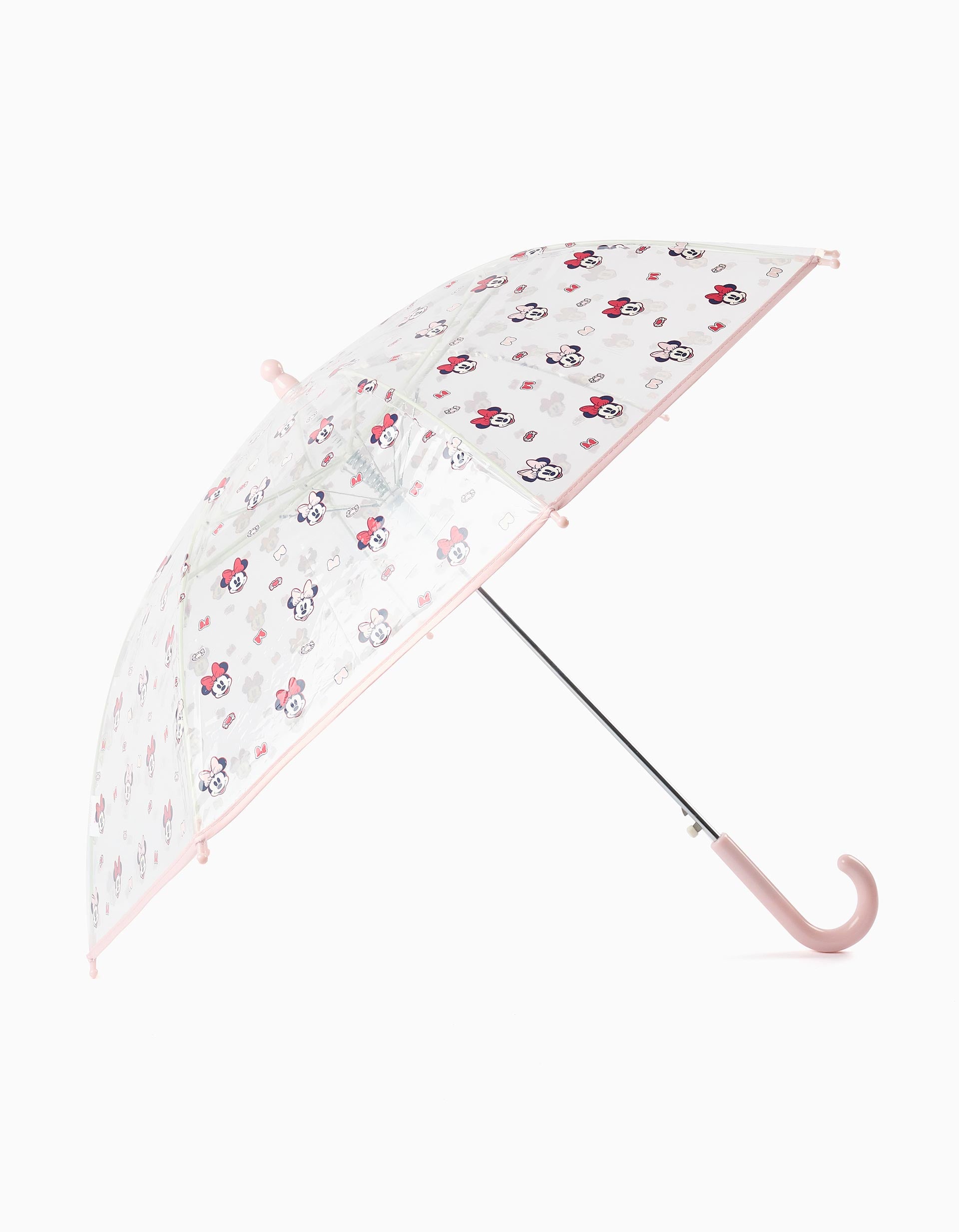 Guarda-chuva automático Minnie para bebé e menina, transparente