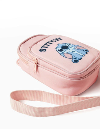 Bolsa para telemóvel com estampado Stitch para menina, rosa-claro