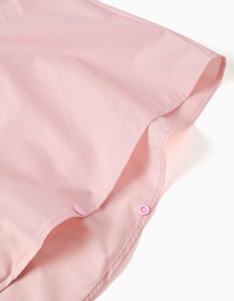 Poncho de chuva com capuz e estampado Stitch para bebé e menina, rosa