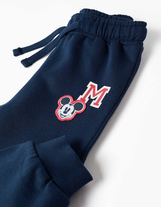 Fato de treino cardado Mickey para bebé e menino, vermelho/branco/azul
