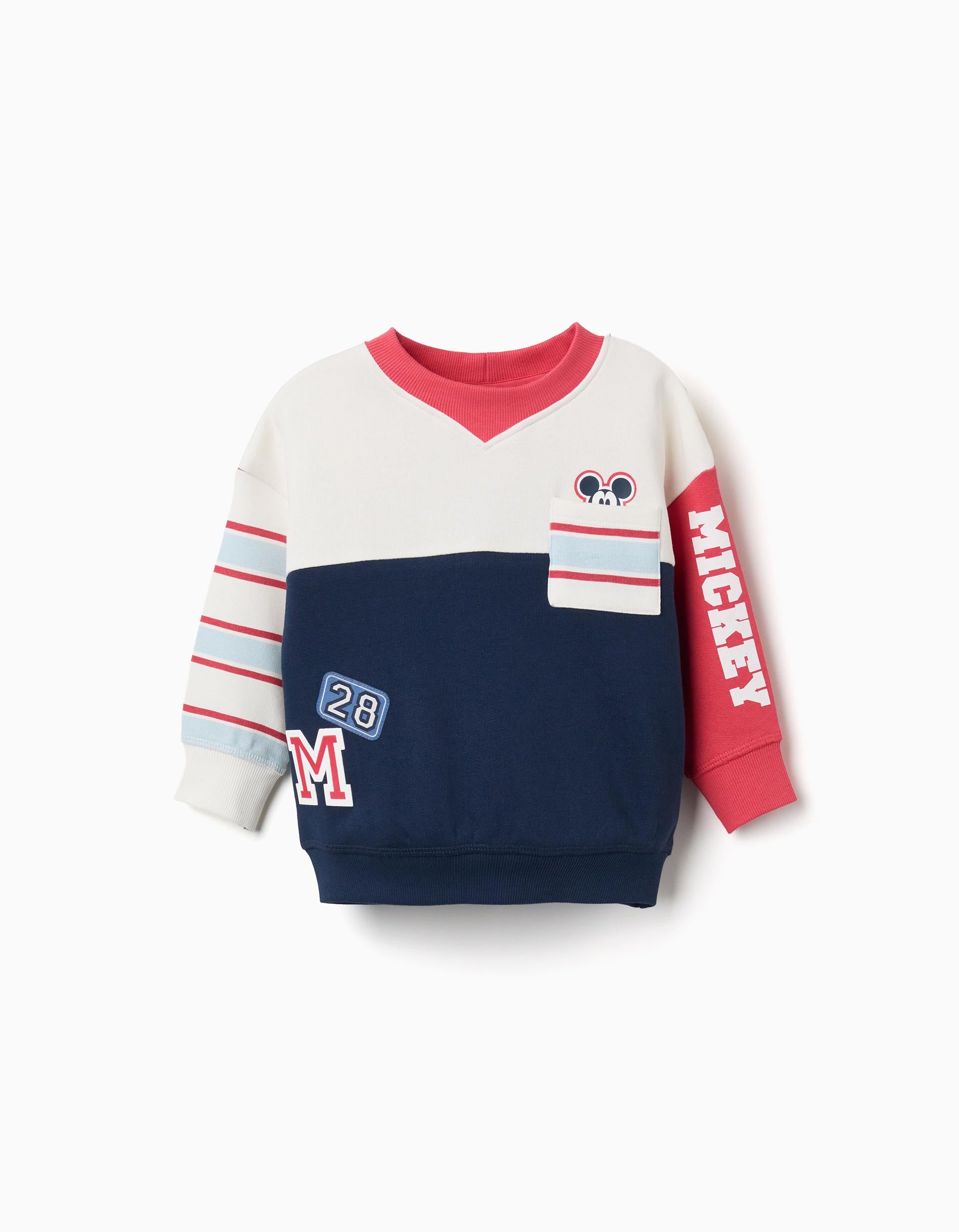 Sweat cardada com estampados do Mickey para bebé e menino, multicolor