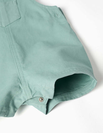 Body e jardineiras de algodão para recém-nascido, branco/verde-claro