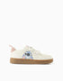 Zapatillas deportivas con estampado de Stitch para niña, beige claro