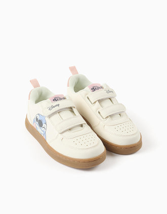 Zapatillas deportivas con estampado de Stitch para niña, beige claro