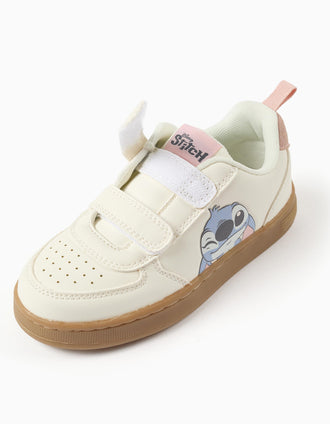 Zapatillas deportivas con estampado de Stitch para niña, beige claro
