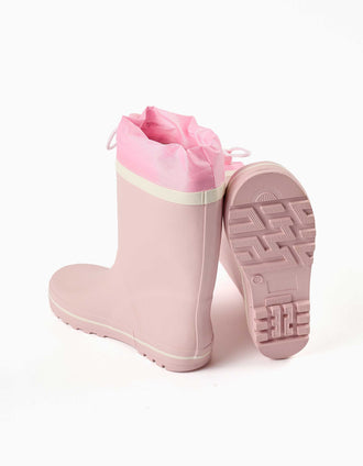 Bottes de pluie à imprimé Stitch et fermeture à cordon pour fille, rose