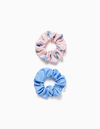 Lot de 2 chouchous avec imprimé Stitch pour bébé et fille, bleu/rose