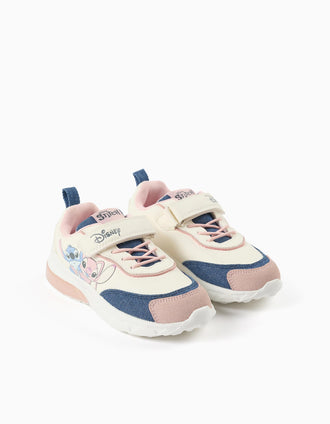 Light-up trainers with Stitch & Angel print for girls, multicolour