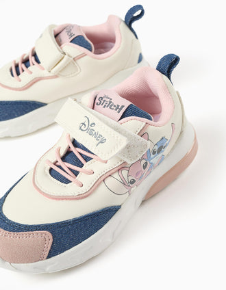 Light-up trainers with Stitch & Angel print for girls, multicolour