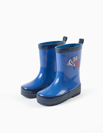 Bottes de pluie en caoutchouc à imprimés Mickey pour bébé garçon, bleu