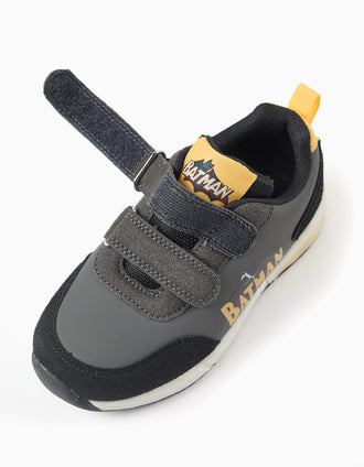Zapatillas bajas con luces Batman para niño, gris/negro/amarillo